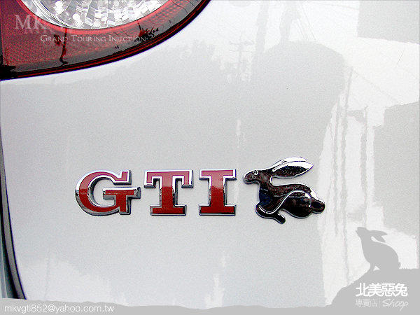 GOLF V VI GTI 改二十週年紅色字樣貼紙　GTI銘牌紅色貼紙一份二張