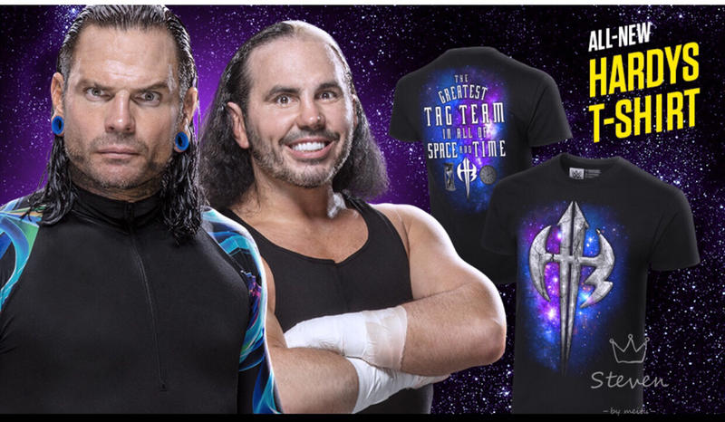 WWE THE HARDY BOYZ "SPACE & TIME" AUTHENTIC T-SHIRT現貨