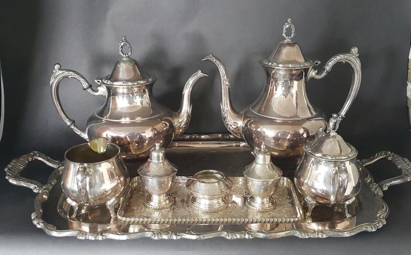 417高檔英國鍍銀壺組 Vintage Silverplate Ornate teapots whole set