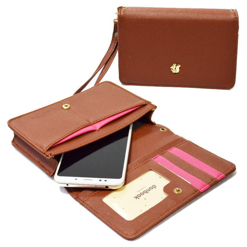 松鼠長款拉鍊手機包 側背包 零錢包 證件收納包 【GS215】 123便利屋