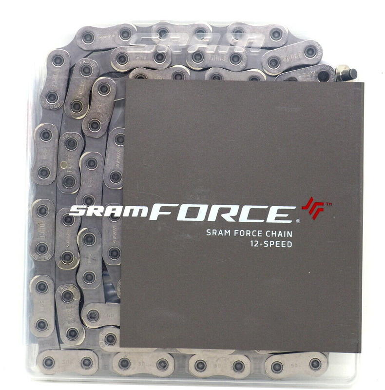 艾祁單車- SRAM Force AXS FlatTop 12速 鍊條114目，含POWERLOCK (銀色)