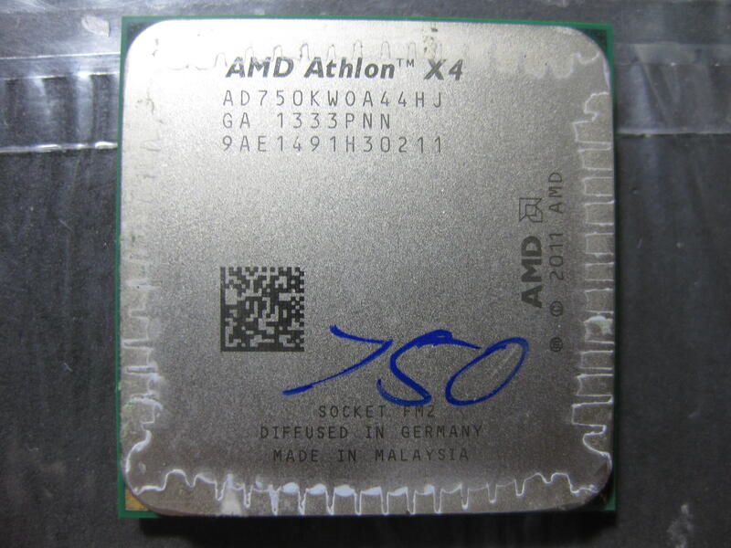 AMD Athlon X4 750K FM2四核心 3.4G高時脈CPU (740.760K.850K.860K)可參考