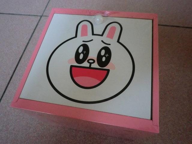 【nike100m】LINE  兔兔 積木盒 收納盒 單抽盒 熊大 兔兔 饅頭人 木製盒 台灣製造