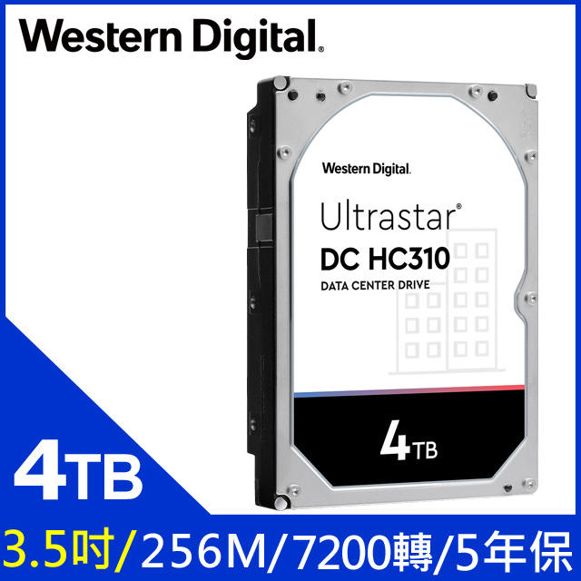 全新盒裝 WD 4TB DC HC310 3.5吋 企業級 硬碟 HUS726T4TALA6L4 0B35950 五年保