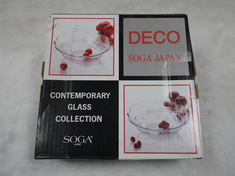 (TD SHOP) DECO SOGA JAPAN A42125W 水晶 玻璃 果盤 水果盤 日本製 玻璃盤 裝飾 禮盒