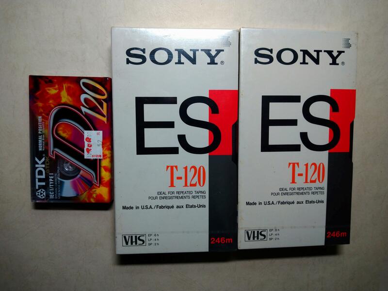 全新 SONY VHS T-120 空白 錄影帶 2捲 TDK 錄音帶1捲 8mm 錄影帶 3捲
