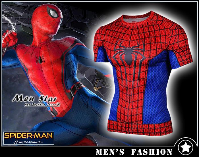 【Men Star】免運費 蜘蛛人 返校日 限量運動衣 蜘蛛人 復仇者聯盟 潮短T 健身肌肉裝 健身肌肉服 失敗的英雄
