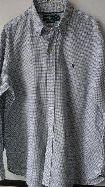 Ralph Lauren藍色格紋長袖襯衫XL(二手)