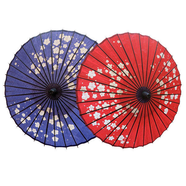 【鹿港傳統手工扇】日本長竹傘(85cm)/ 店面裝飾.表演活動用 -小花款(歡迎團體訂購)