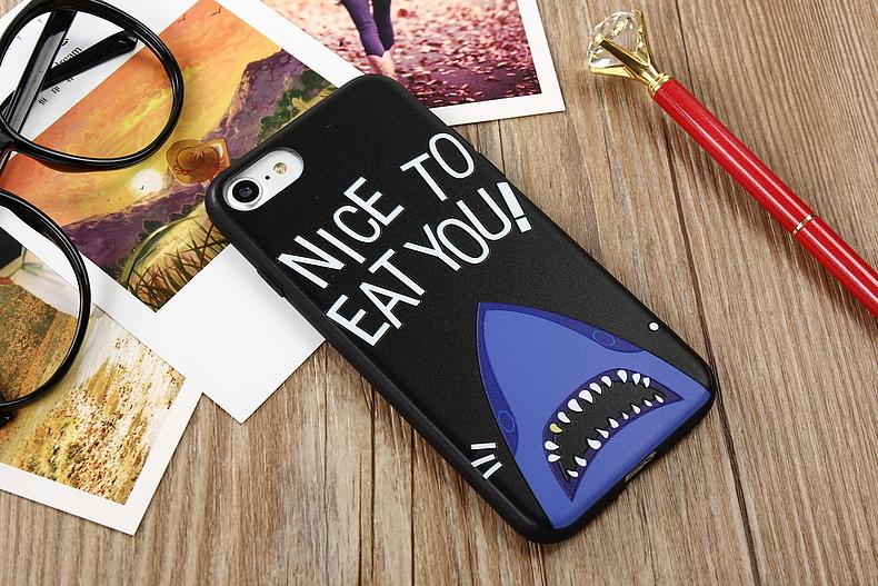 iphone 鯊魚 手機殼 保護套  i6 i6plus i7 i7plus硬殼軟邊 現貨