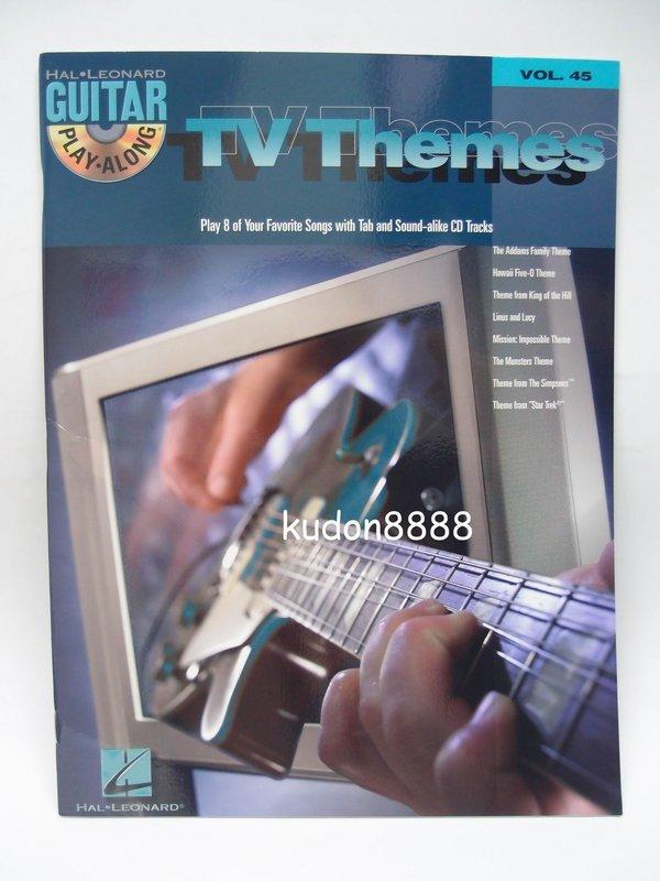 Guitar Play-Along 45: TV Themes+CD 電視主題曲吉他譜附CD(九成新)