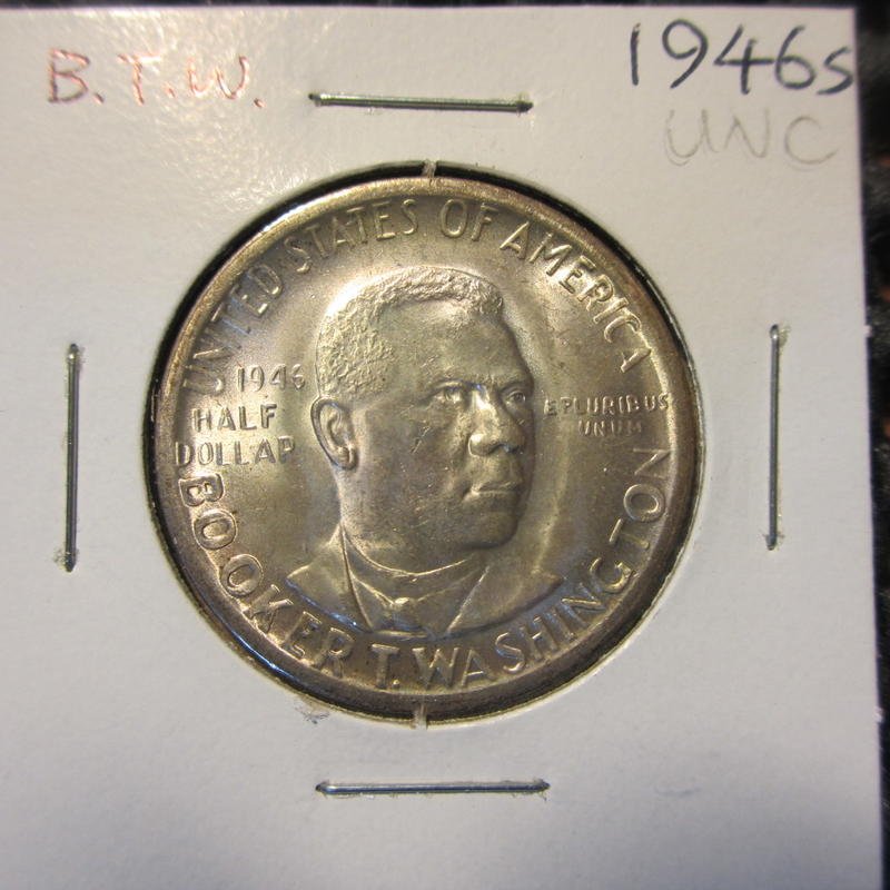 1946S 美國Booker T. Washington Silver 布克華盛頓半圓銀幣UNC-K19028