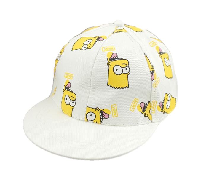 [現貨]辛普森平沿帽 The Simpsons 霸子 新款親子帽 可愛卡通韓國街舞嘻哈棒球帽戶外遮陽帽