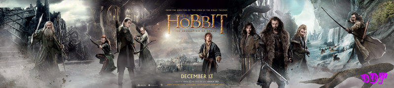 [ddt]現貨 防水電影海報《魔戒 哈比人 02：荒谷惡龍》The Hobbit:The Desolation of Smaug~45×200公分