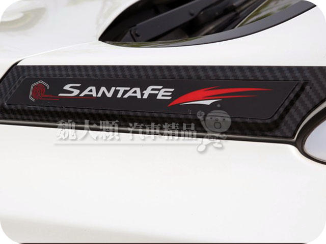 【魏大顆 汽車精品】SANTA FE(20-)專用 仿碳纖維葉子板飾板(一組2件)ー卡夢 側標 SantaFe TM