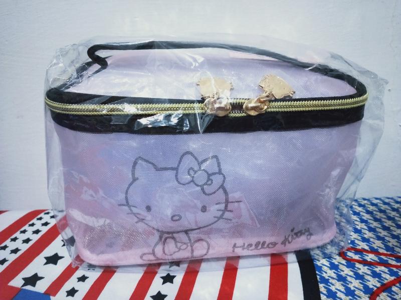 全新Hello Kitty畫妝包 / 網紗質感👍大容量