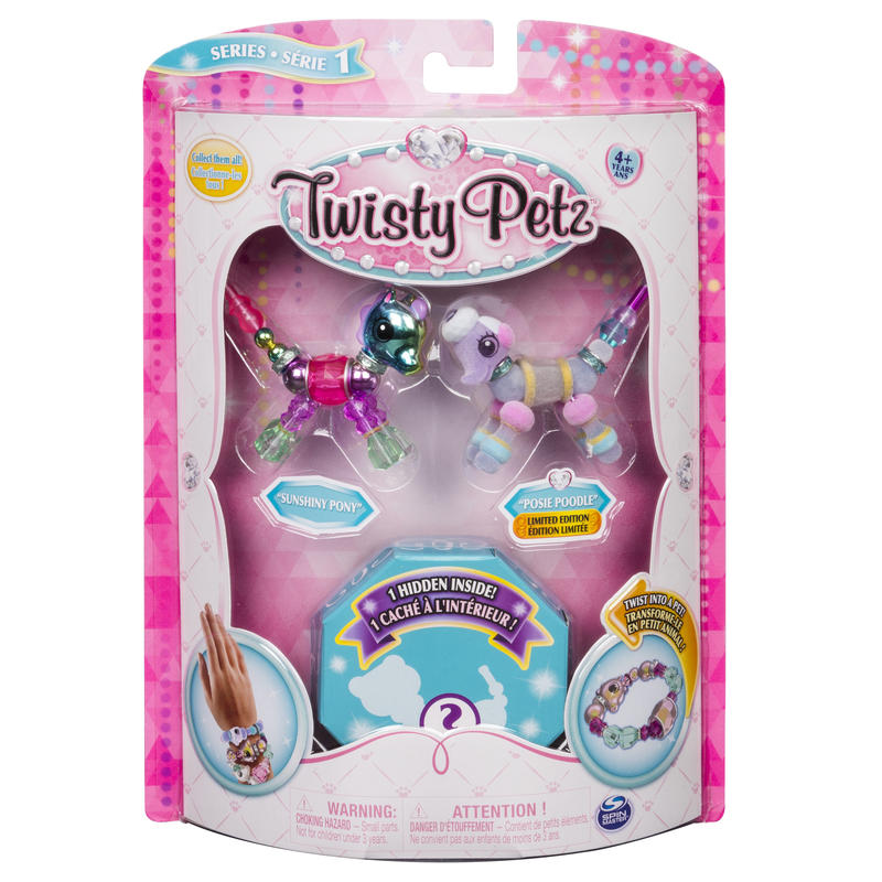 預購 美國帶回 Twisty Petz 動物造型手環 愛美女孩必收藏 吊飾 超夯禮物 聖誕禮 生日禮 閃亮小馬+貴賓狗款