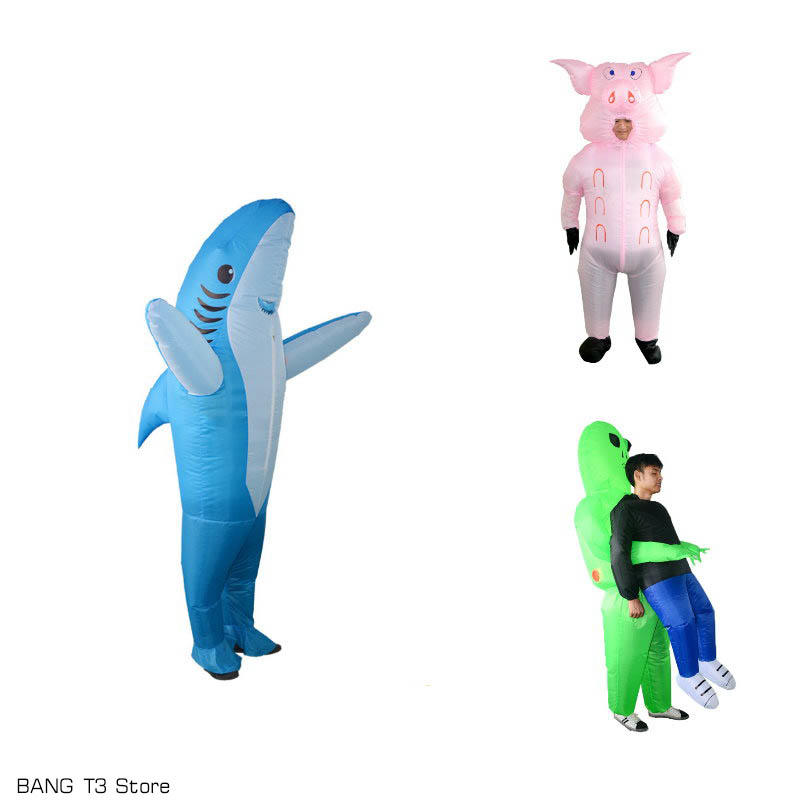 鯊魚服 cosplay 外星人 外星人服裝 豬衣服 充氣服 充氣服裝【HT68】