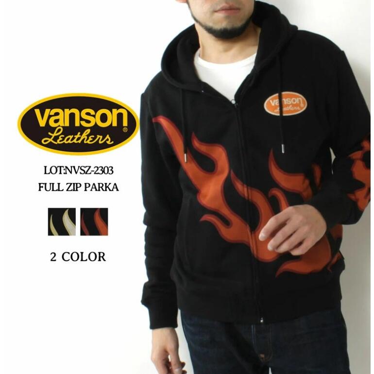 -開關倉庫-日本 VANSON 秋冬 NVSZ-2303 火焰連帽棉外套 兩色