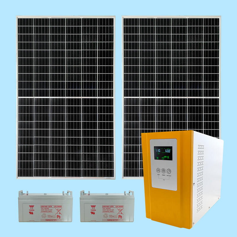 【傑太光能】V-13 太陽能24V轉110V鉛酸電池1000W發電系統 1KW 獨立發電 緊急備電 太陽能發電
