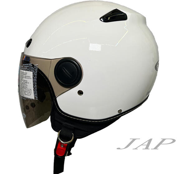 《JAP》瑞獅 ZEUS ZS-210BC 210BC 素色 亮白 半罩 安全帽 內襯全可拆洗 雙鏡片