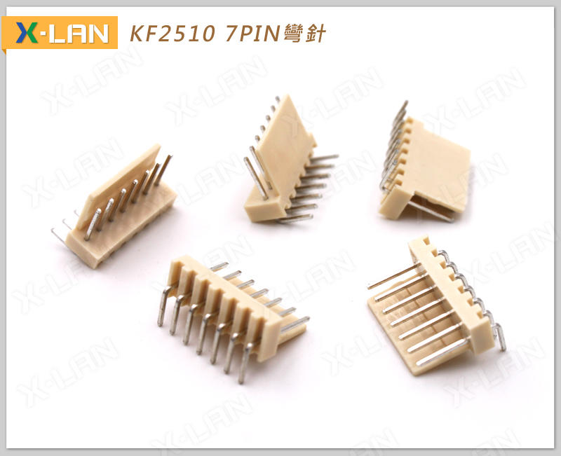 [X-LAN] KF2510 彎針座 2.54mm 7P 90度(5PCS)