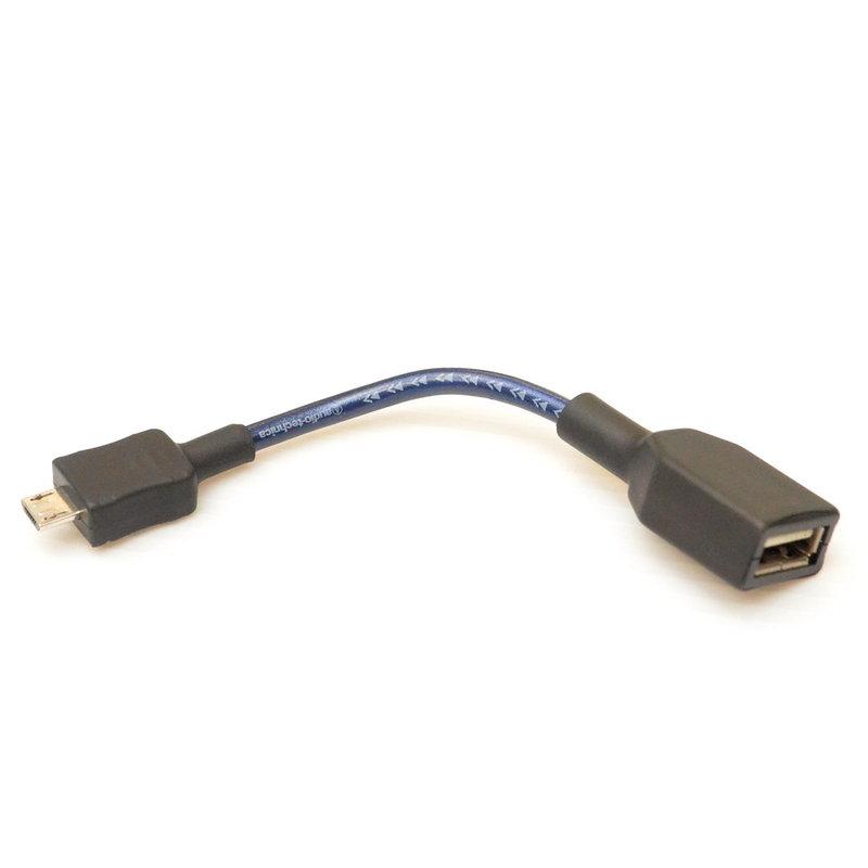 志達電子 DL027/0.1 線長0.1M 日本鐵三角 Micro 公-A母 OTG USB DAC 專用傳輸線