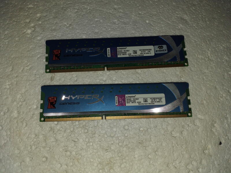 良品(一標2支)-金士頓 DDR3  4G 雙面顆粒,有散熱片.如圖,正常個保40天.一標2支.