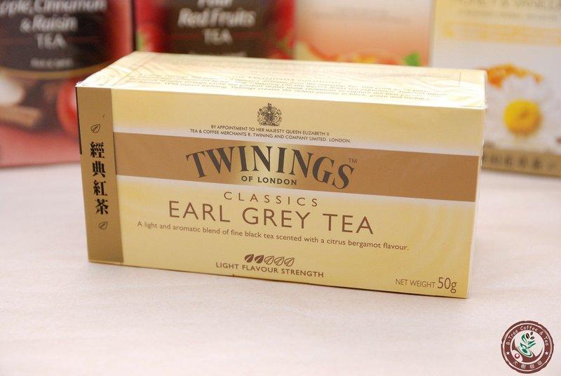 【大樹咖啡】英國Twinings唐寧茶包- 皇家伯爵茶 EARL GREY TEA 25包入