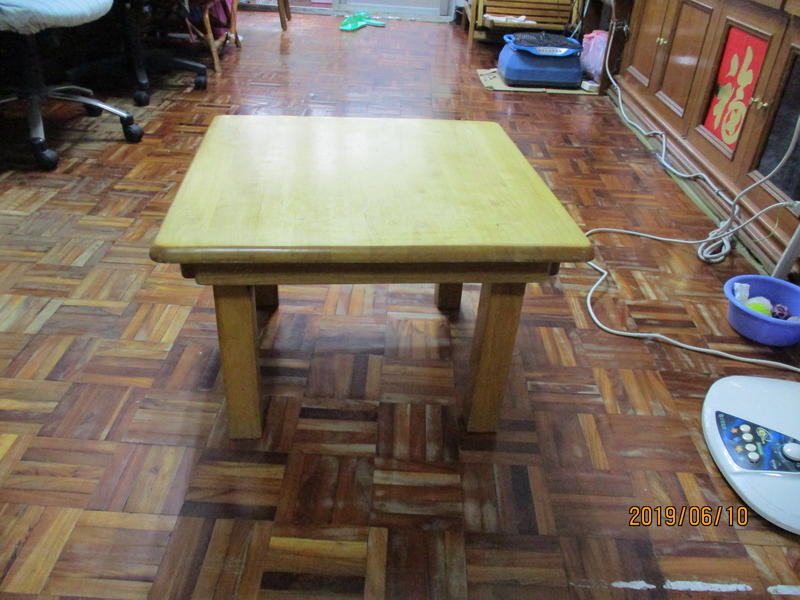 實木小方桌 正方桌 四方桌 可收折 可折疊 桌面厚度1.9公分 