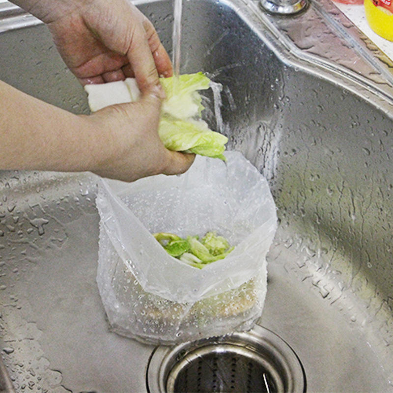 廚房自立式垃圾袋殘渣剩飯瀝水袋子水槽過濾隔水袋30入