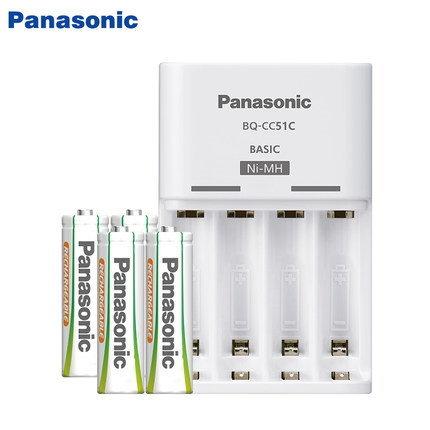 國際牌子panasonic 松下CC51 3號4號充電器附EVOLTA 低自放充電池x4 送