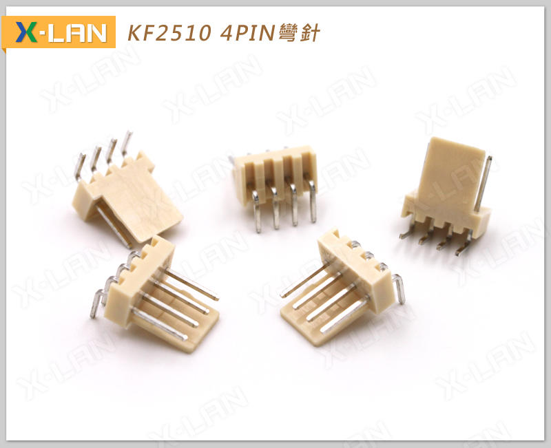 [X-LAN] KF2510 彎針座 2.54mm 4P 90度(5PCS)