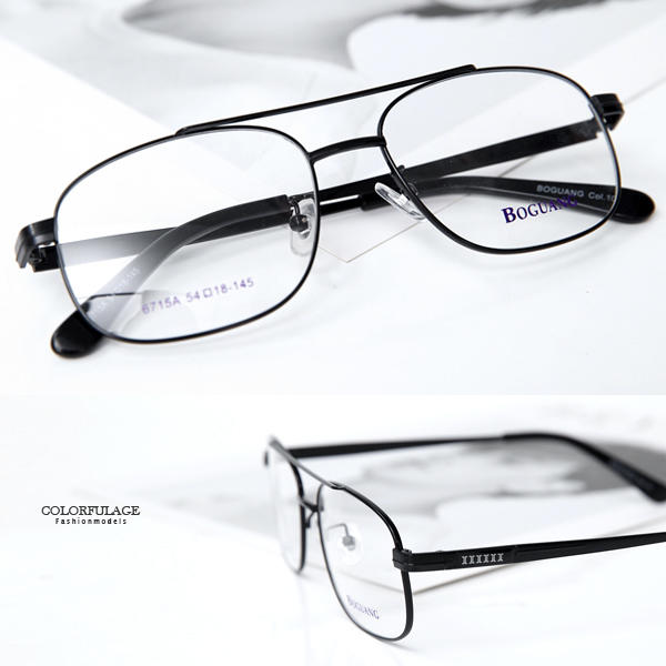 光學眼鏡 質感細方框黑鏡框 【NYA50】