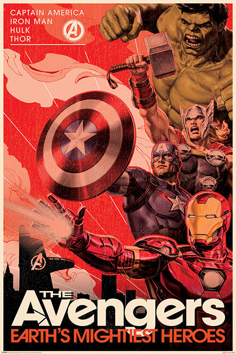 【英國進口電影海報】復仇者聯盟 Avengers (Golden Age Hero Propaganda) #34480
