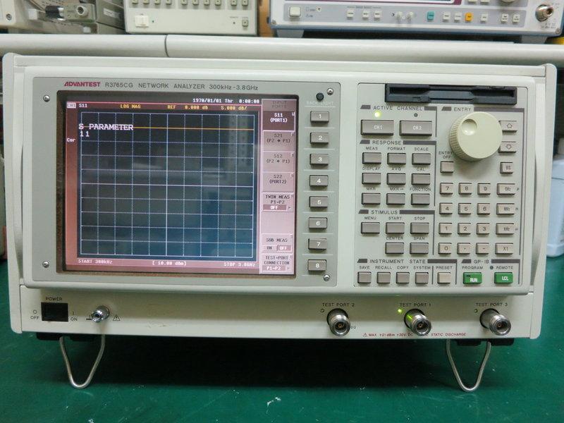 Advantest R3765CG Network Analyzer 300 kHz - 3.8 GHz 網路分析儀