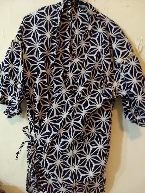 愛日貨現貨 日本甚平 和服浴衣短褲 傳統和紋5L號 腰圍32-48吋