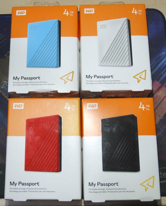 WD My Passport 4T 4TB 2.5吋 USB3.0行動硬碟(含稅免運,送矽膠套+硬碟包)