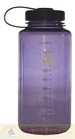 Outdoor Active OA山貓 寬口水壺1000CC 水晶紫 W-1000 無塑化劑 耐溫120℃【易遨遊】