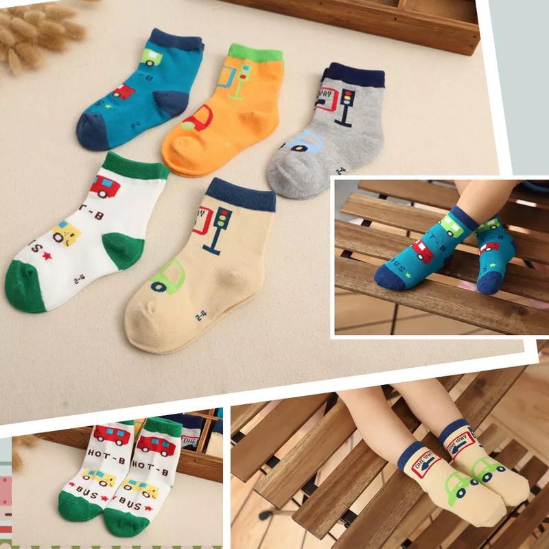 ◾️ Yoga 生活館 👫◾️新品兒童襪子韓版爆款可愛秋冬款寶寶襪子舒適透氣純棉兒童 （5雙一組）