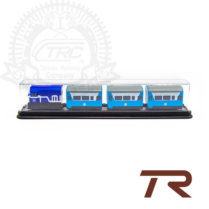 鐵支路模型QV008T2 臺灣鐵路R100藍復興號柴電機車臺鐵迴力車火車玩具