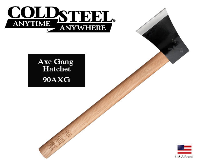 美國Cold Steel冷鋼斧頭Axe Gang Hatchet 1055碳鋼斧頭幫胡桃木握柄【CS90AXG】
