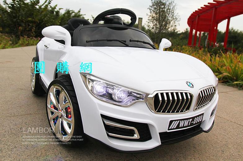 【團購網】帶搖擺功能  類寶馬BMW  炫彩發光輪 雙驅動 避震器  兒童電動車 2.4G遙控. 緩啟動  可貨到付款
