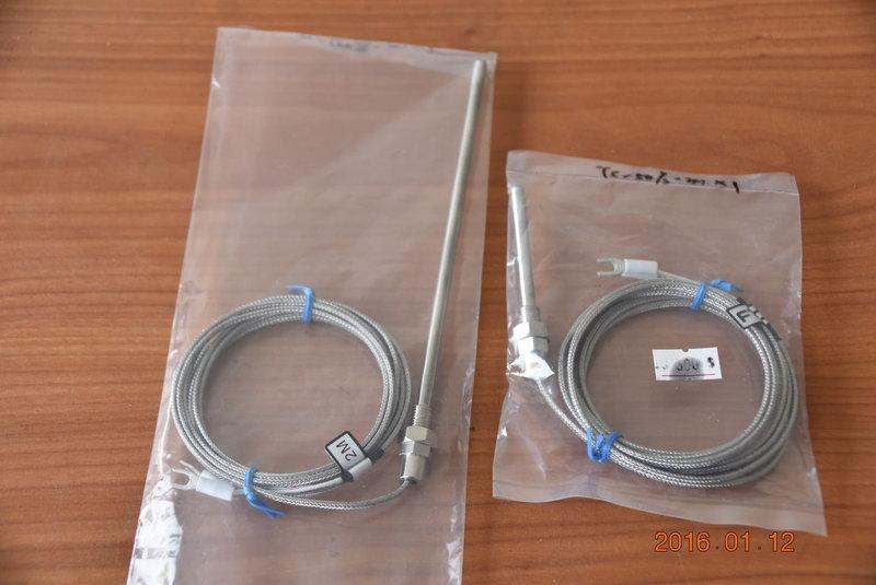 K Type 感溫線 熱電偶、螺母固定、3種管長 線長2米