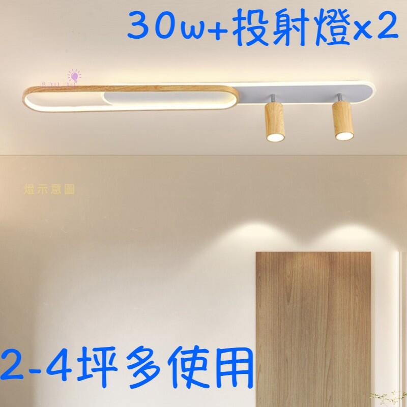 約可3-5坪使用～60W長型木感led燈～投射燈可轉要投射的區域～pj-1560