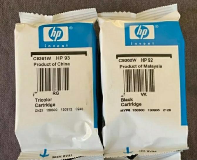 HP No.92黑色原廠裸裝墨水匣(彩色500元，任兩個830元，任四個)