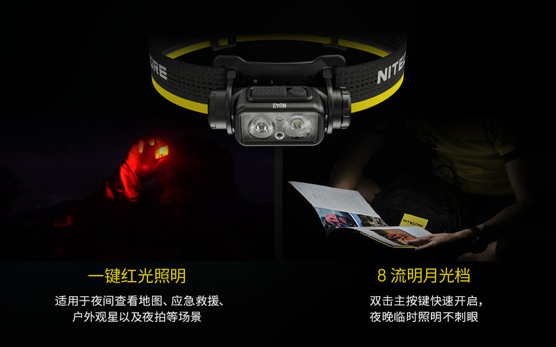 【山道具屋】Nitecore NU43 1400流明長效18650快充強光頭燈(公司貨/內建18650/輕量116g)