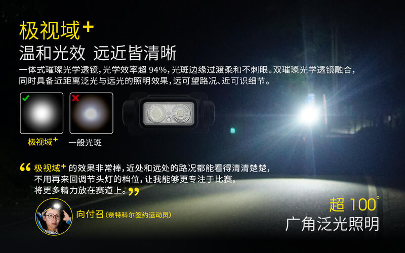 【山道具屋】Nitecore NU43 1400流明長效18650快充強光頭燈(公司貨/內建18650/輕量116g)