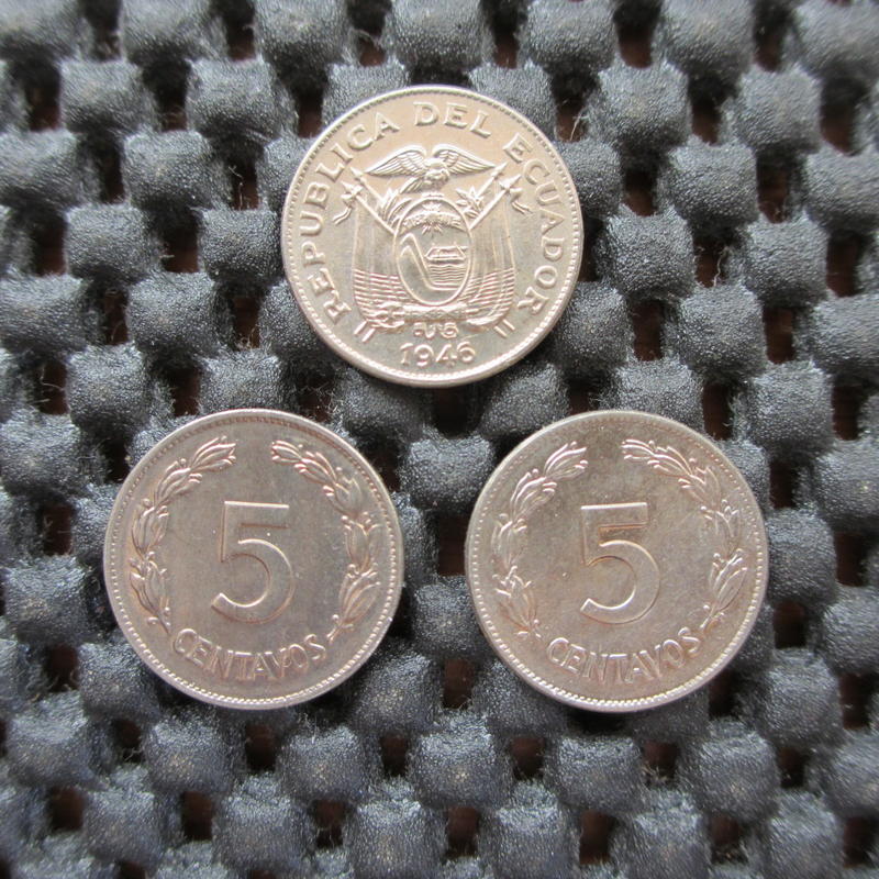 Mini coin-1946 厄瓜多 5分鎳幣 UNC-K19196
