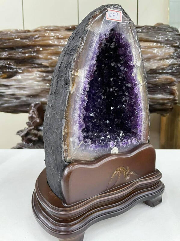 精選天然烏拉圭瑪瑙小晶洞頂級ESP 桌上型金型招財晶洞紫水晶紫晶洞 